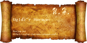 Uglár Herman névjegykártya